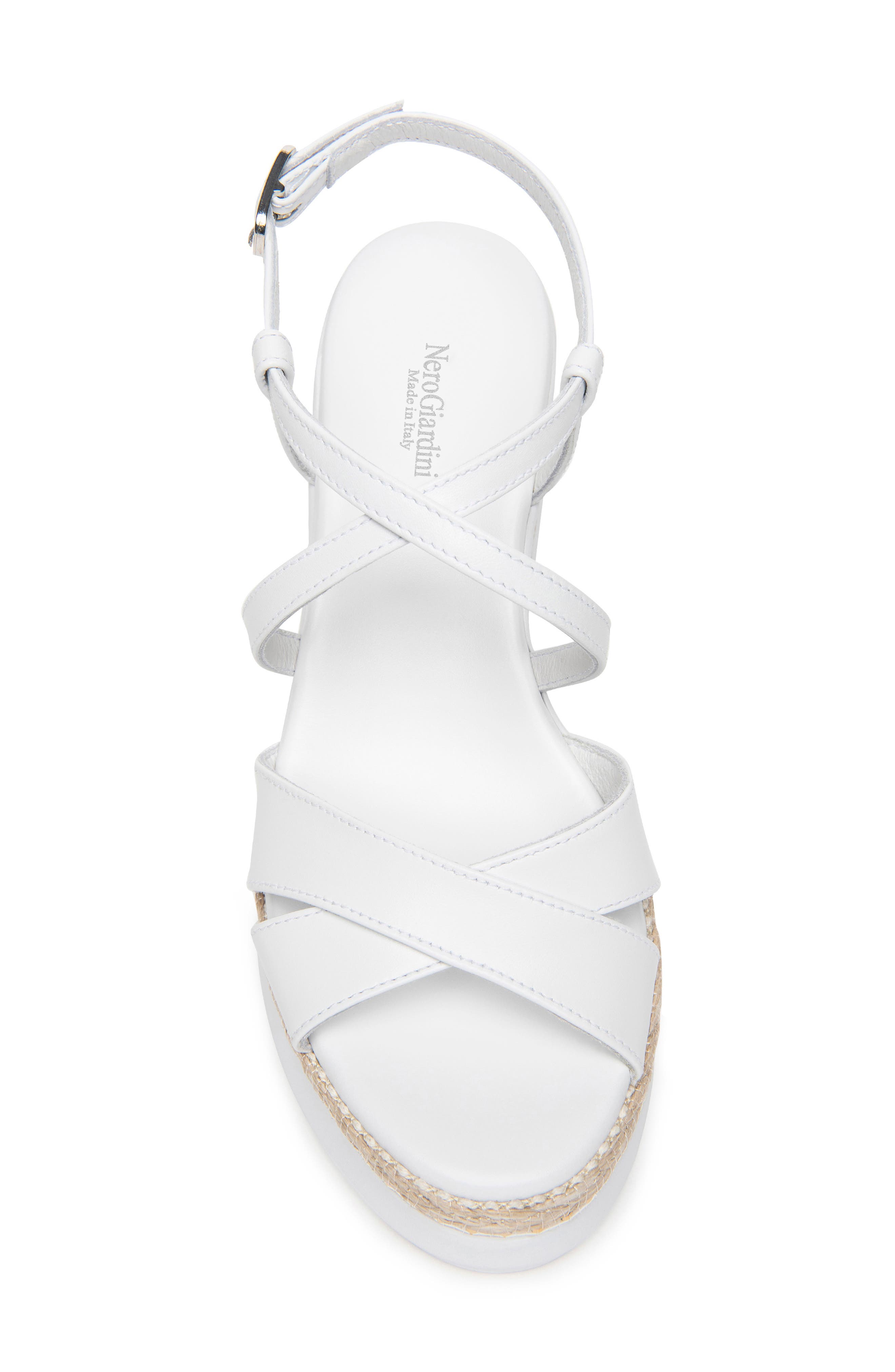 NeroGiardini Ankle Strap Platform Wedge Sandal, Alternate, color, 