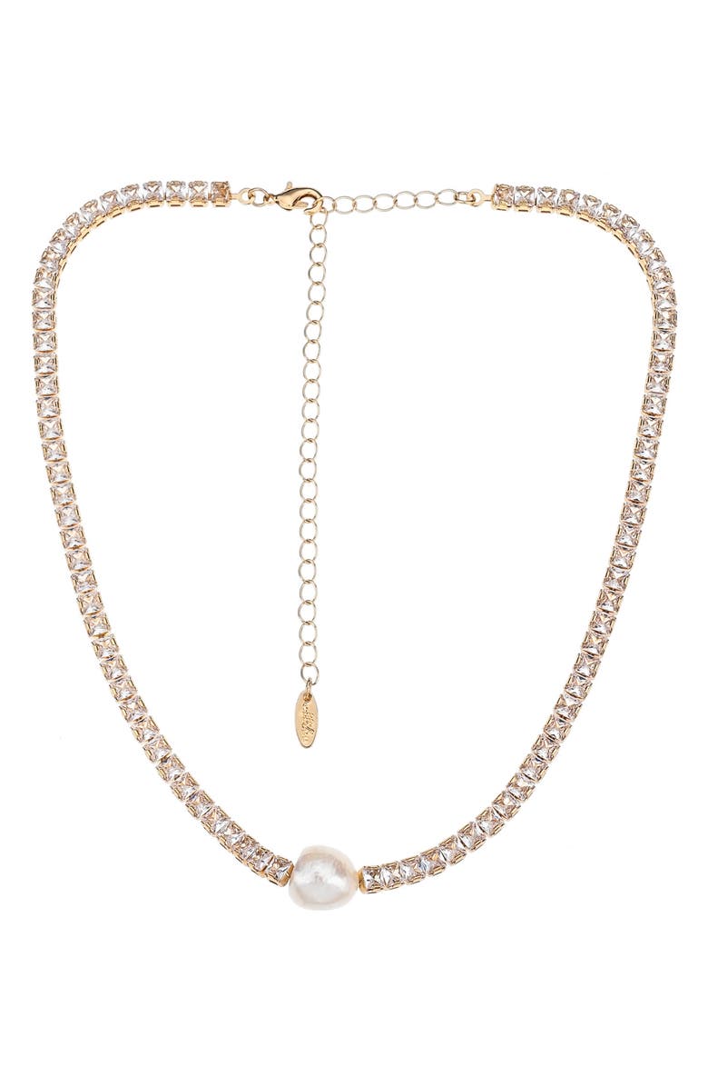 Ettika Freshwater Pearl Tennis Necklace, Alternate, color, 