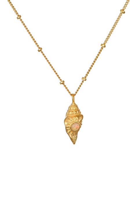 Resilient Spirit Opal Conch Shell Necklace