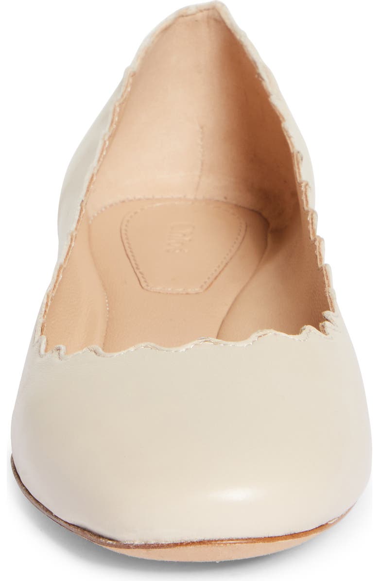 Chloé Lauren Scalloped Ballet Flat, Alternate, color,