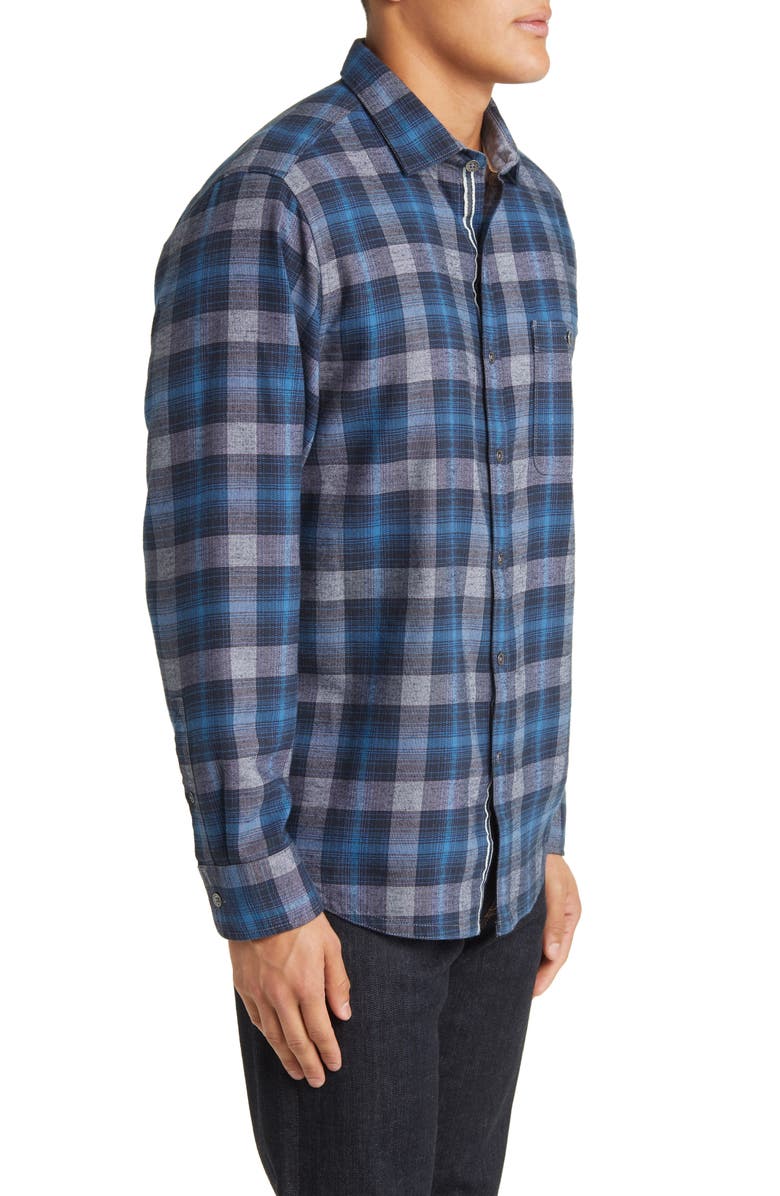 Tommy Bahama Canyon Beach Cozy Check Flannel Button-Up Shirt, Alternate, color, 