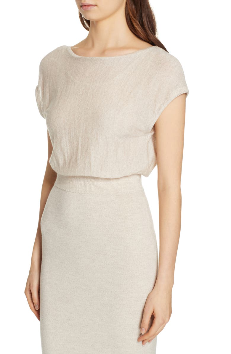 Alice + Olivia Shara Twist Back Blouson Dress, Alternate, color,