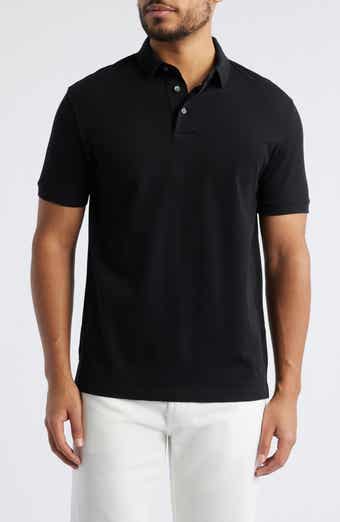 Emporio Armani Tonal Textured Wave Cotton Polo