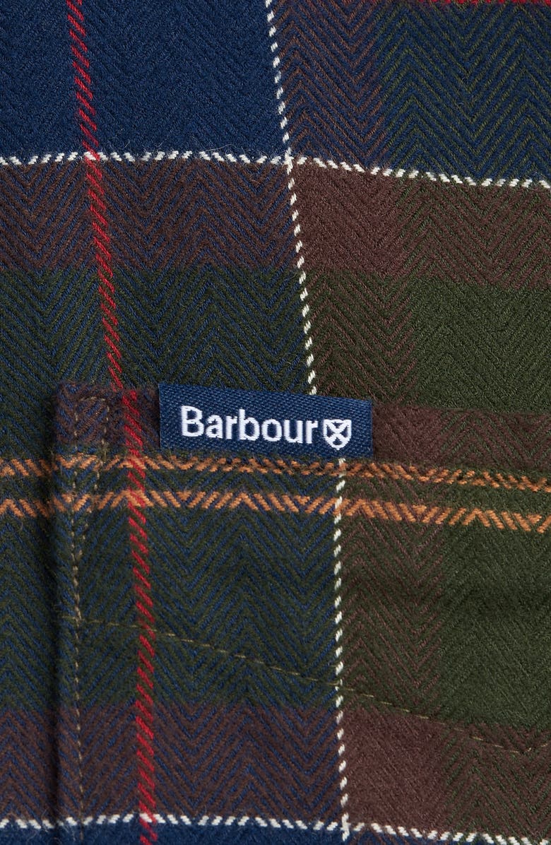 Barbour Kyeloch Herringbone Plaid Button-Down Flannel Shirt, Alternate, color, Classic Tartan
