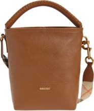 Burberry Mini B Clip Leather Bucket Bag