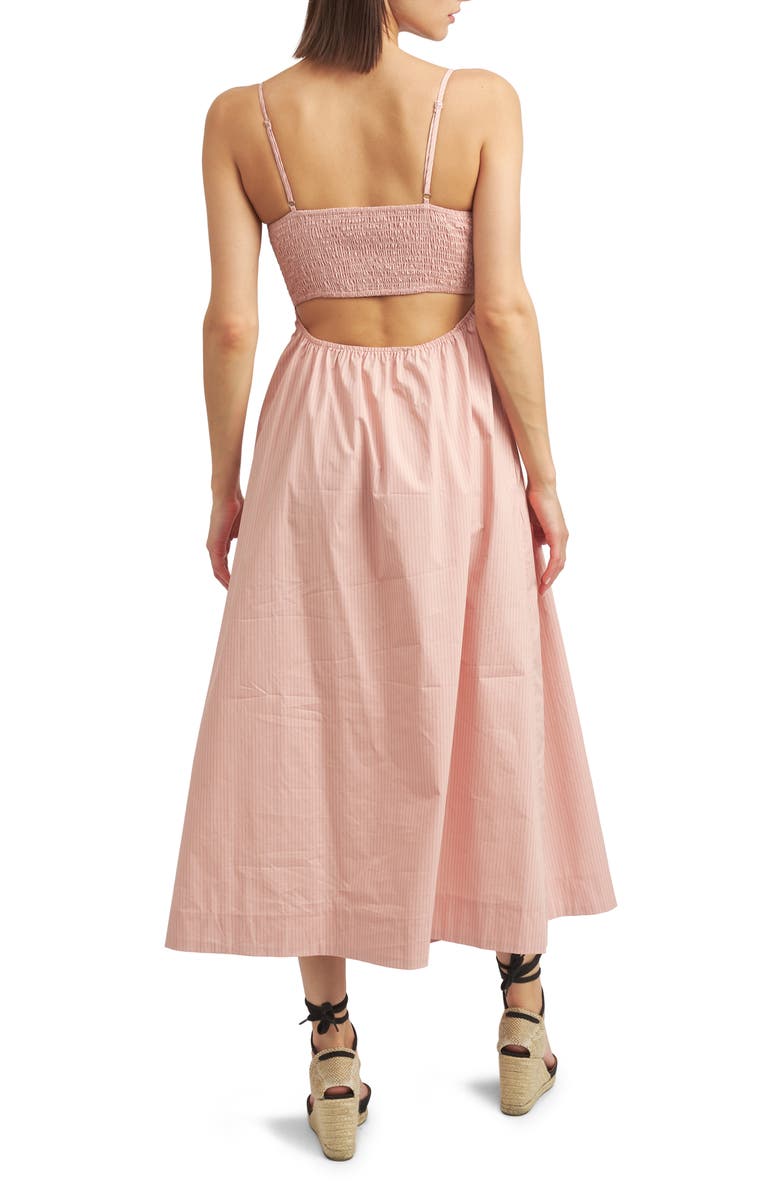 En Saison Eleanor Stripe Cotton Midi Sundress, Alternate, color,