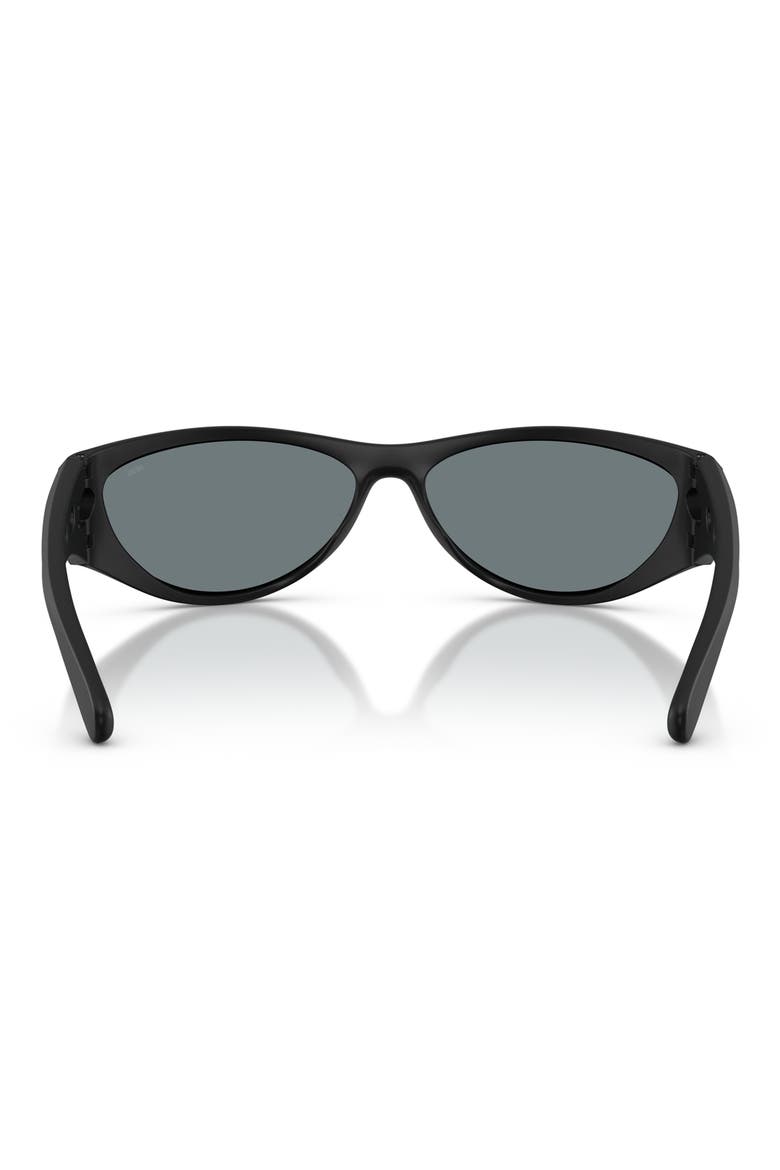 63mm Oversize Cat Eye Sunglasses, Alternate, color, MATTE BLACK/ BLACK MIRROR