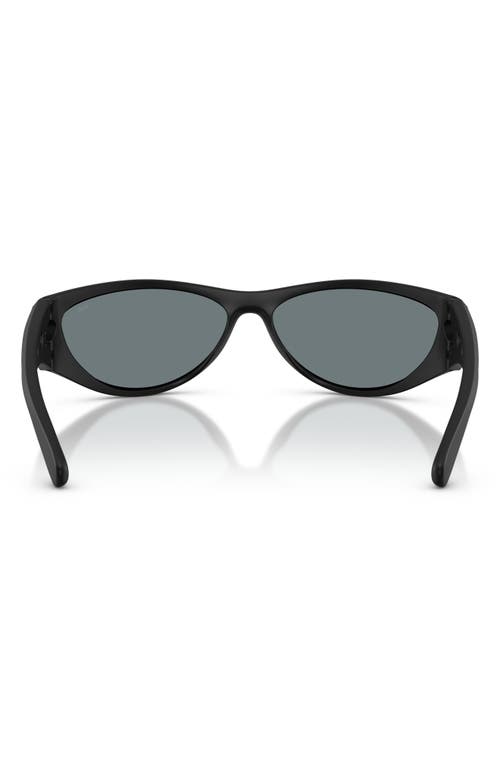 Diesel ® 63mm Oversize Cat Eye Sunglasses In Matte Black/black Mirror