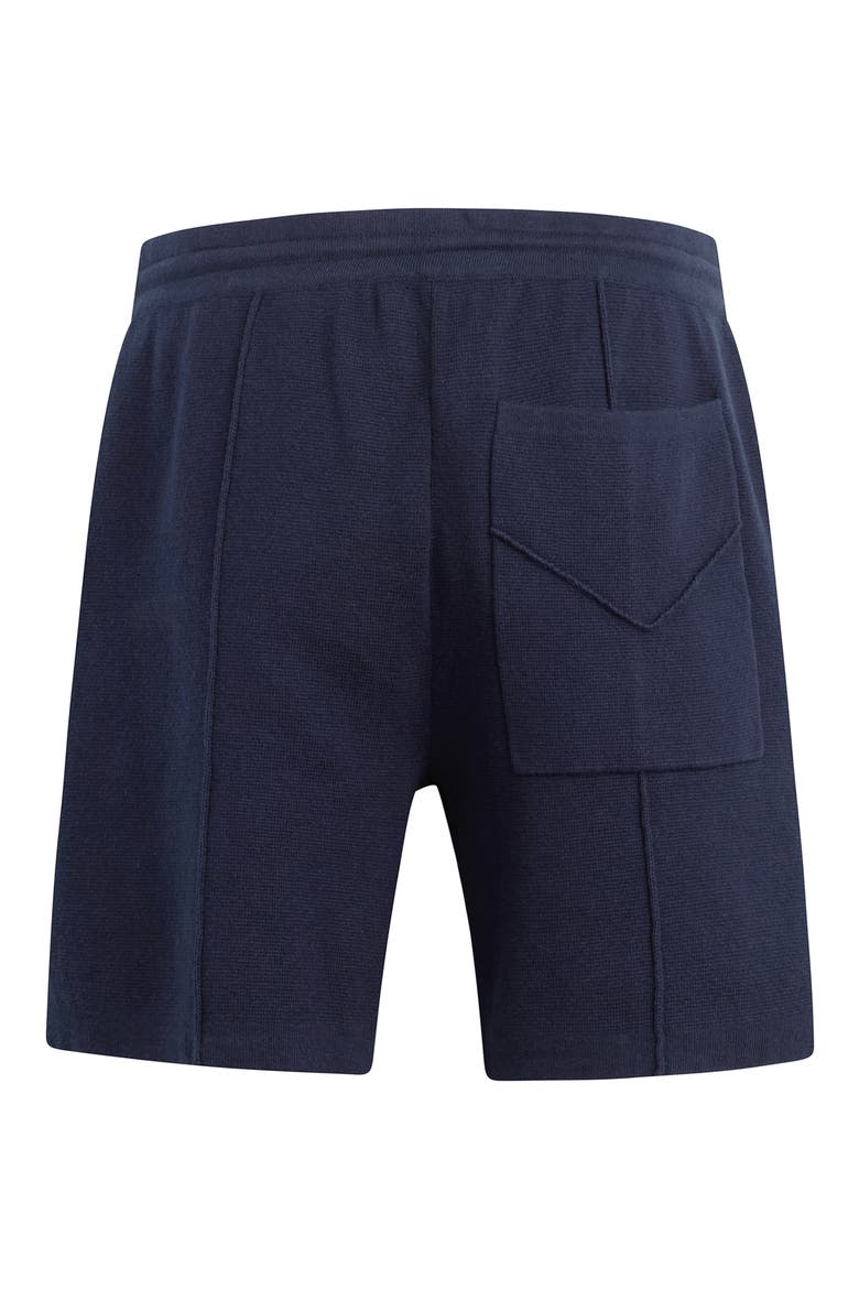 Double Knit Cotton & Cashmere Drawstring Shorts, Alternate, color, FLEET