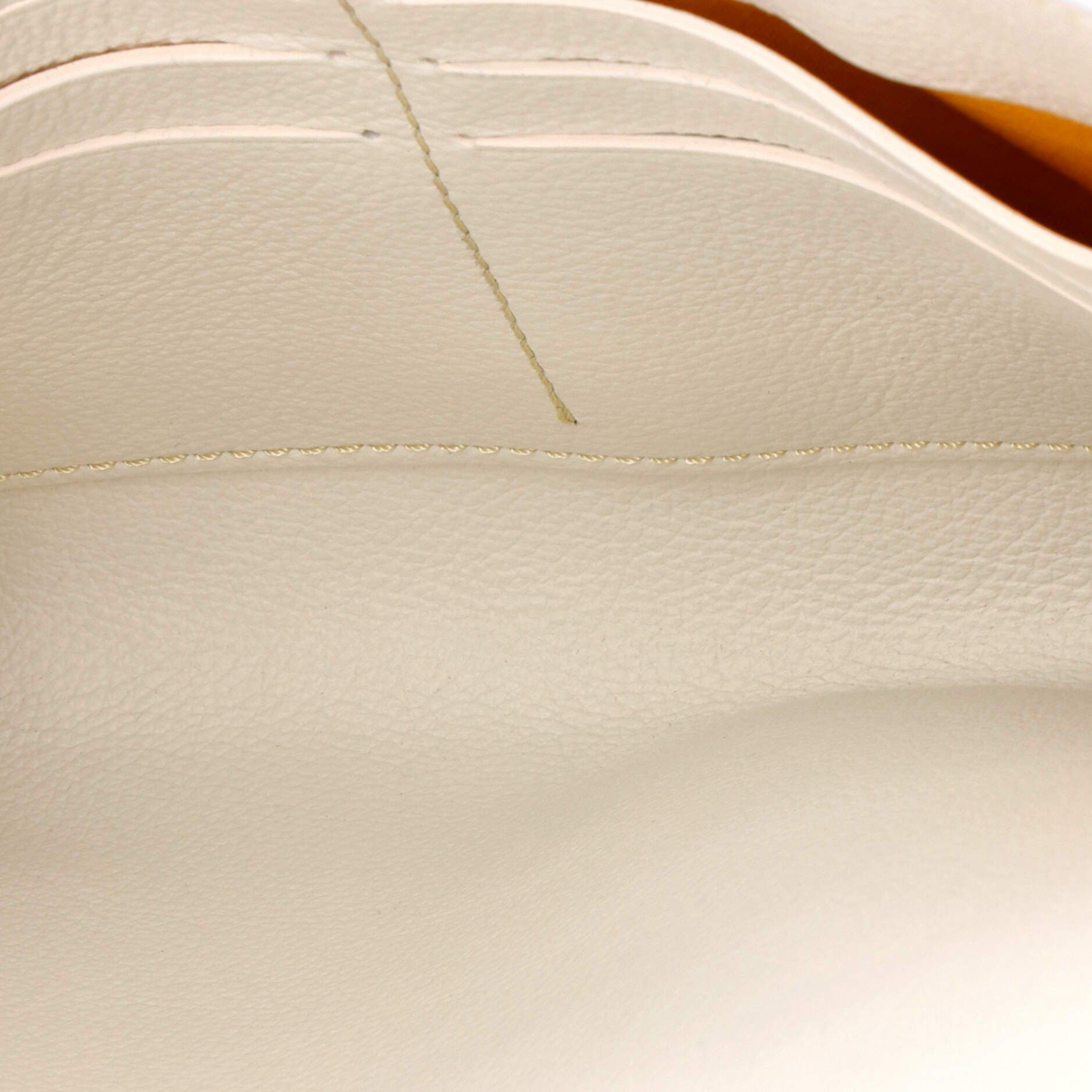 Pre-Owned Goyard Chypre Wallet on Strap Coated Canvas with Leather, Alternate, color, White