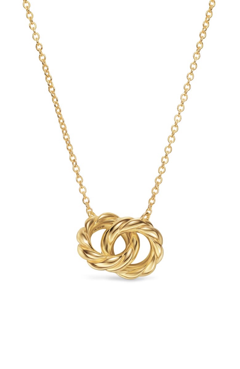 David Yurman Sculpted Cable Chain Necklace in 18K Yellow Gold, 9mm, Main, color, 18K Gold