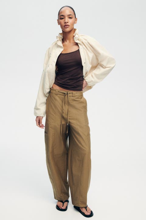 Tie-belt Cargo Pants