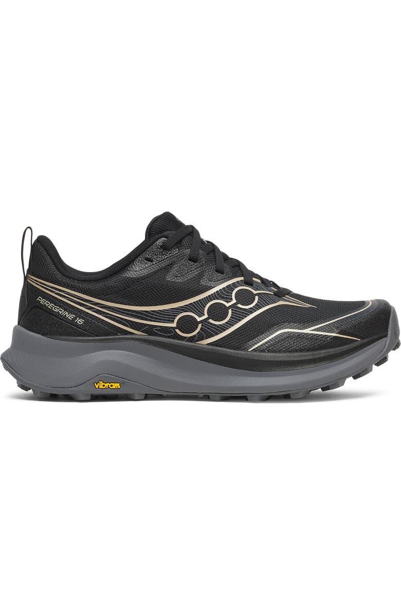Saucony Peregrine 16 Trail Shoe, Alternate, color, Black/ Carbon
