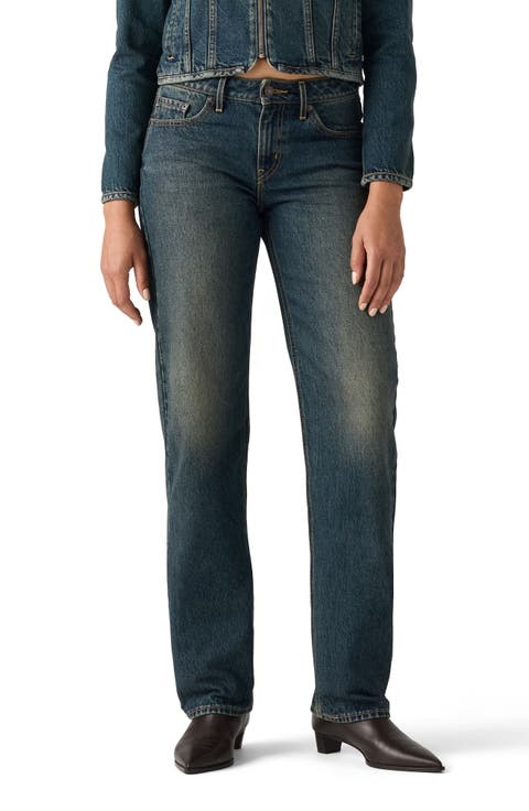 Low Straight Leg Jeans
