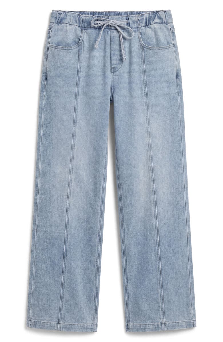 Sanctuary Denim Ekara Drawstring Waist Slim Wide Leg Jeans, Alternate, color, Pale Bleach Light