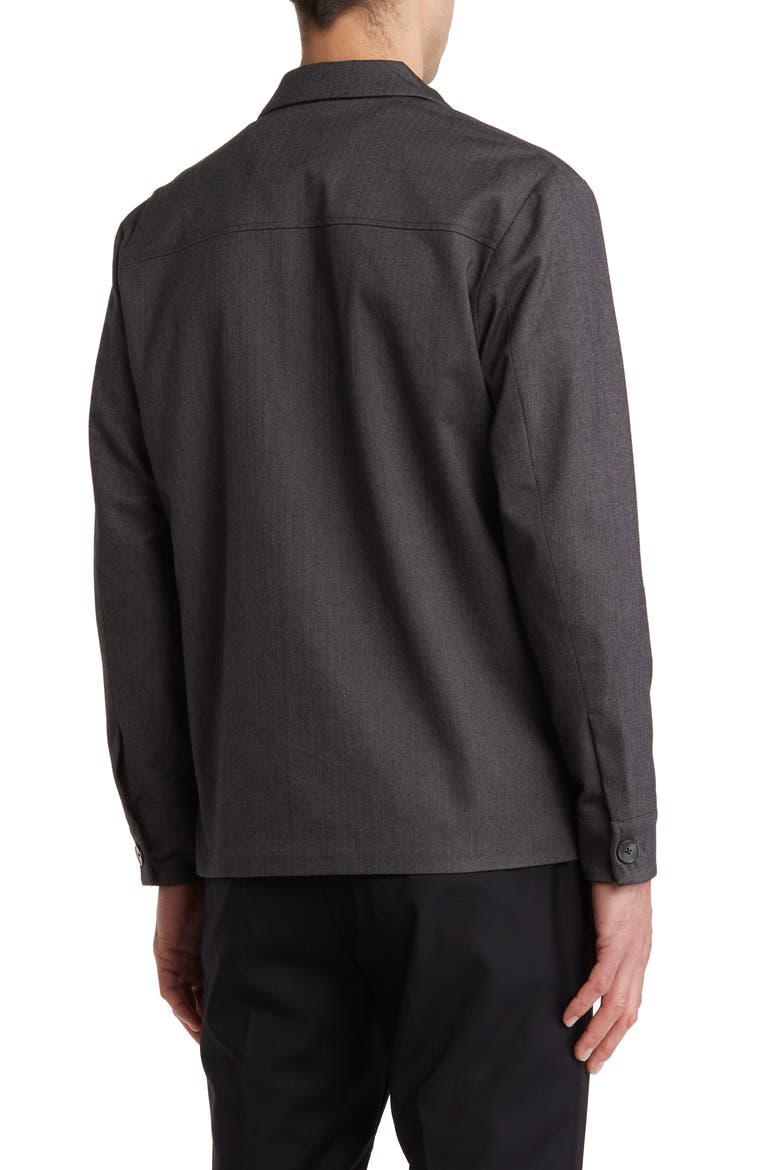 Corsa Herringbone Shirt Jacket, Alternate, color, DARK CHARC