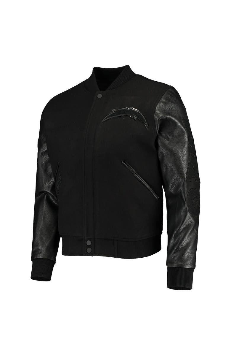 PRO STANDARD Men's Pro Standard Black Los Angeles Chargers Full-Zip Varsity Jacket, Alternate, color,