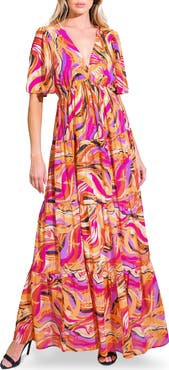 FLYING TOMATO Print Maxi Dress