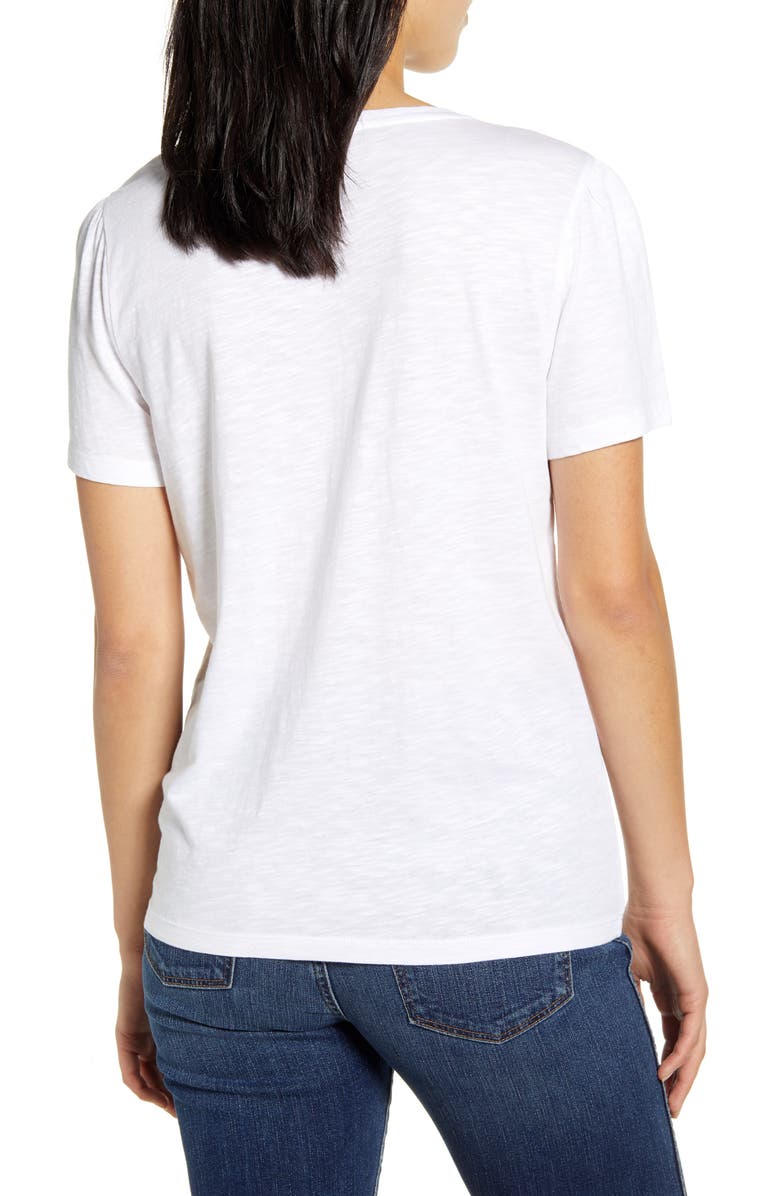 Caslon<sup>®</sup> Embroidered Yoke Tee, Alternate, color, 