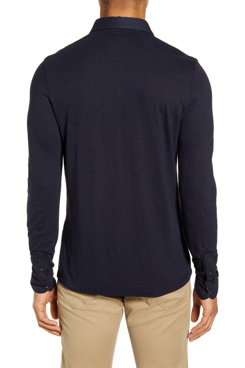 Slim Fit Slub Jersey Polo, Alternate, color, DARK NAVY