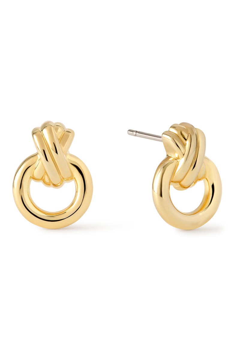 Mini Remi Knot Stud Earrings, Main, color, GOLD