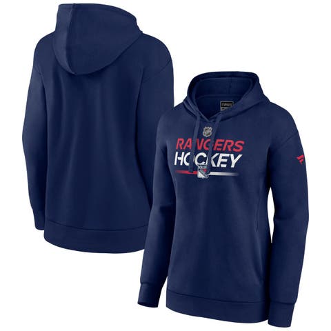 Women's Fanatics Branded Navy New York Rangers Alternate Wordmark Fleece Pullover Hoodie