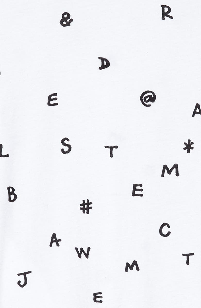 Stem Print Gather Sleeve Dress, Alternate, color, 