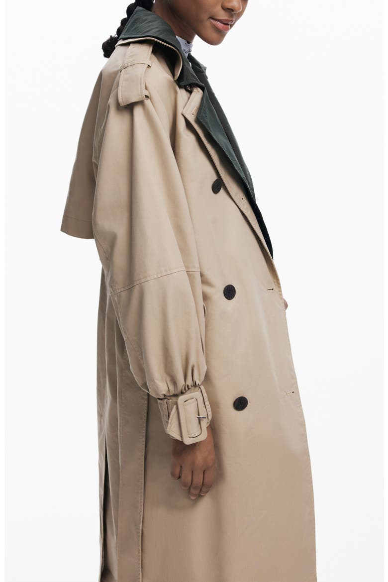 Double Lapel Trench Coat, Alternate, color, BEIGE