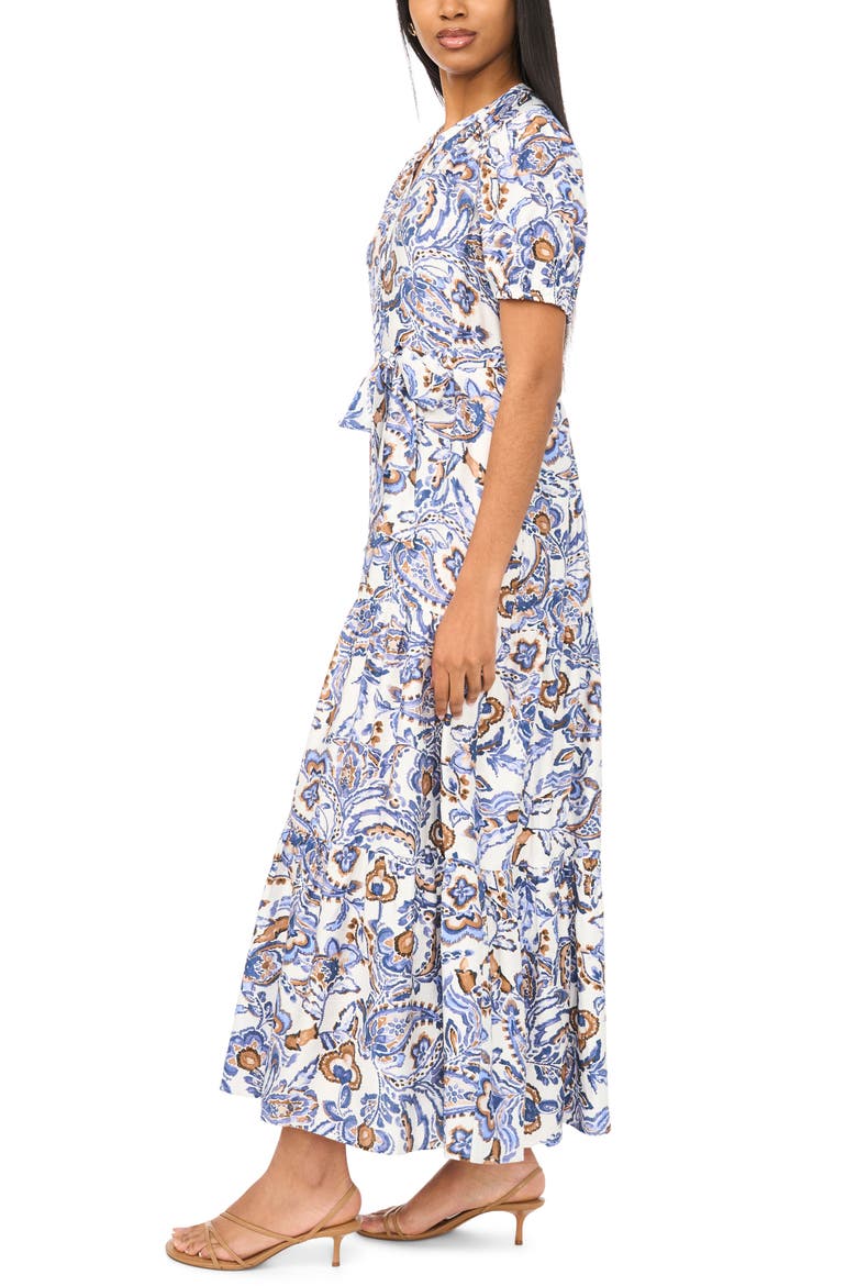 Tiered Tie Waist Maxi Dress, Alternate, color, WILD WIND