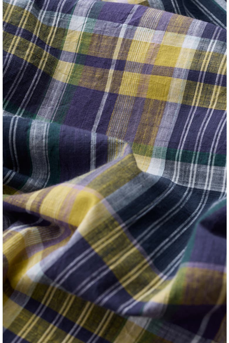 Skylight Cave Plaid Organic Cotton Button-Up Shirt, Alternate, color, MOWHAY SQUALL