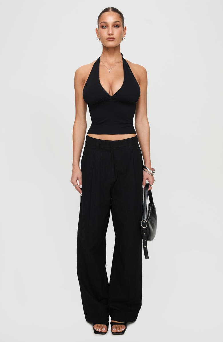 Princess Polly Whimsy Halter Top, Alternate, color, Black