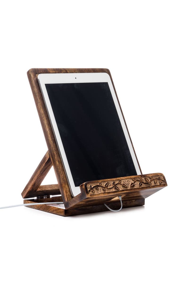 Matr Boomie Aranyani Tree of Life Book Holder Tablet Stand, Alternate, color, Brown