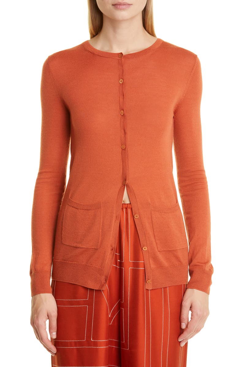 TOTEME Merino Wool Cardigan, Main, color,