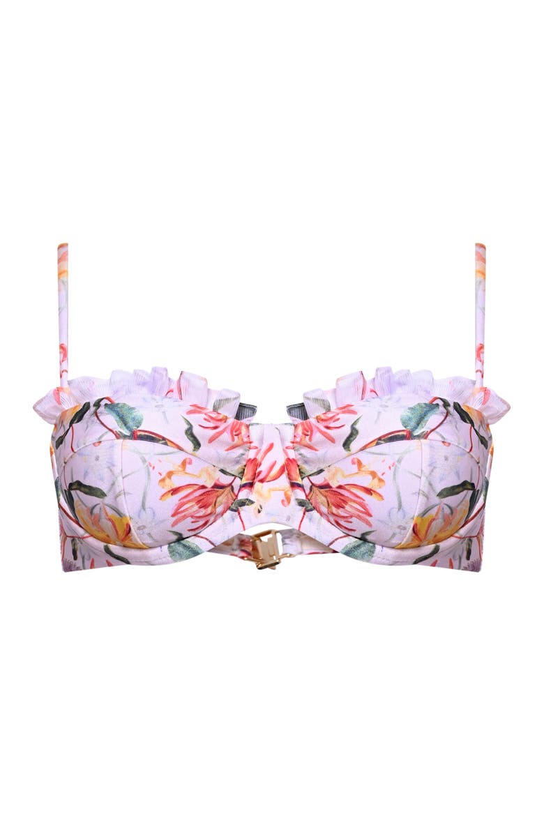 Honey Flower Underwire Bikini Top, Alternate, color, OFF WHITE