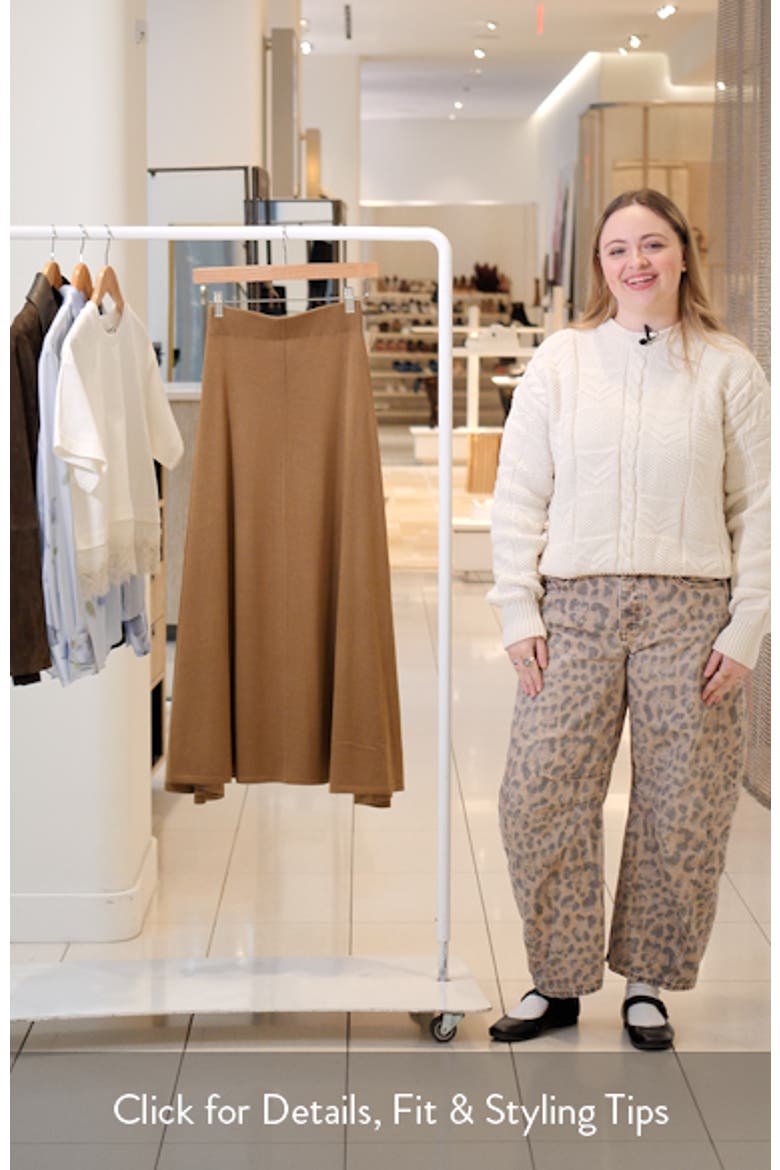 Wool & Silk Handkerchief Hem Knit Maxi Skirt video