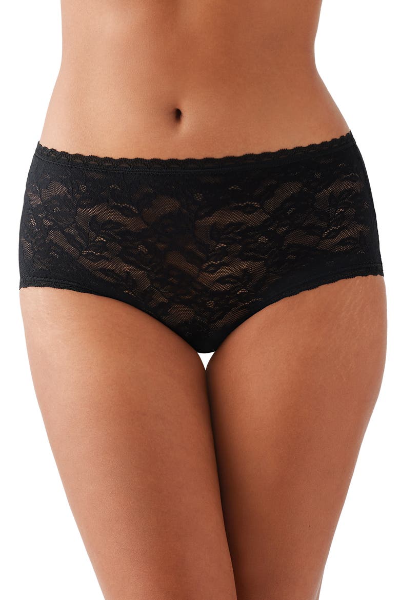 High Profile Lace Briefs, Main, color, BLACK
