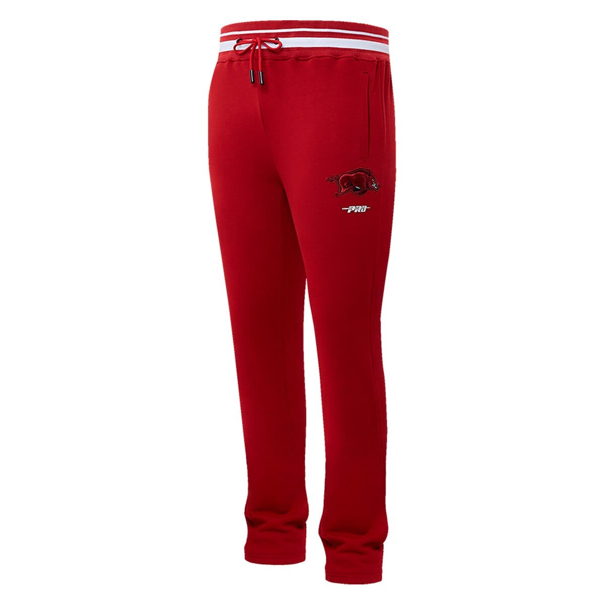 Men's Pro Standard Cardinal Arkansas Razorbacks Script Tail Fleece Sweatpants - image 2