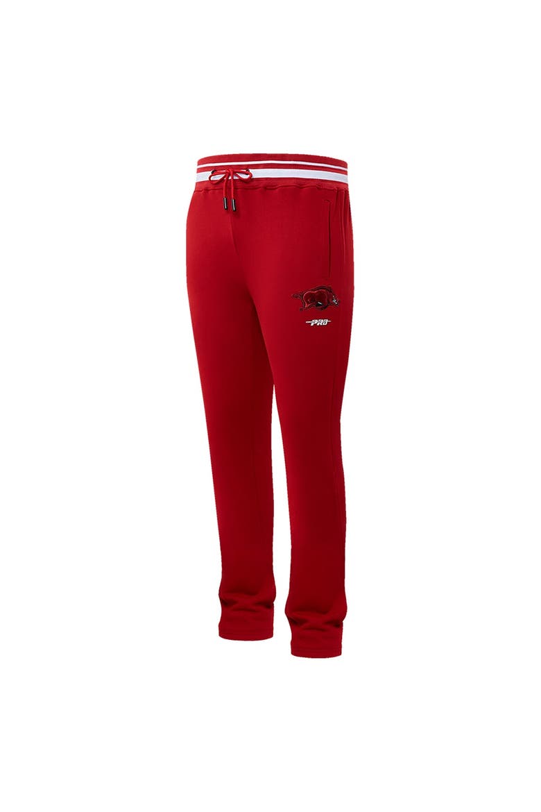 Men's Pro Standard Cardinal Arkansas Razorbacks Script Tail Fleece Sweatpants, Alternate, color, Cardinal