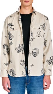 CONSTRUCT Slim Fit Skull Shirt Jacket