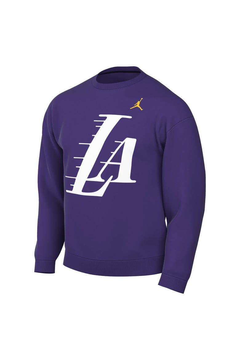 Men's Jordan Brand Purple Los Angeles Lakers Statement Edition Sweatshirt, Alternate, color, Purple