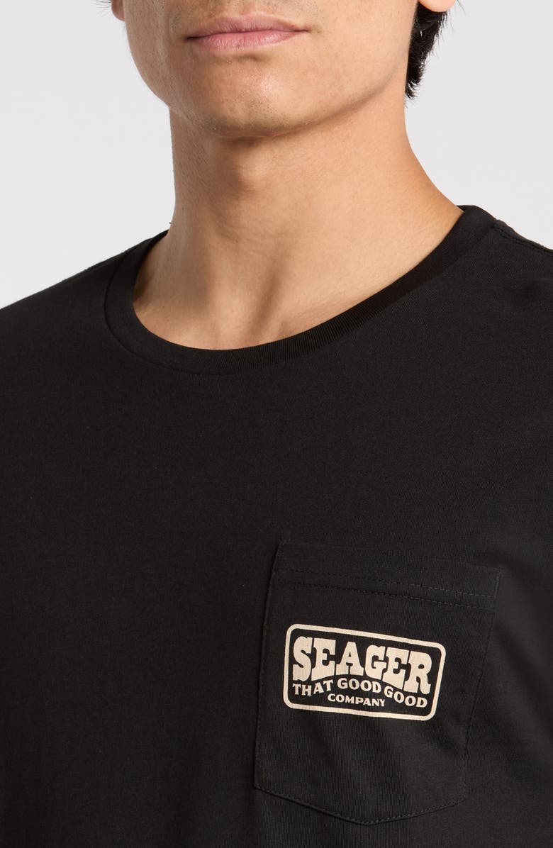 Seager Co Good Good Cotton Graphic Pocket T-Shirt, Alternate, color, Black