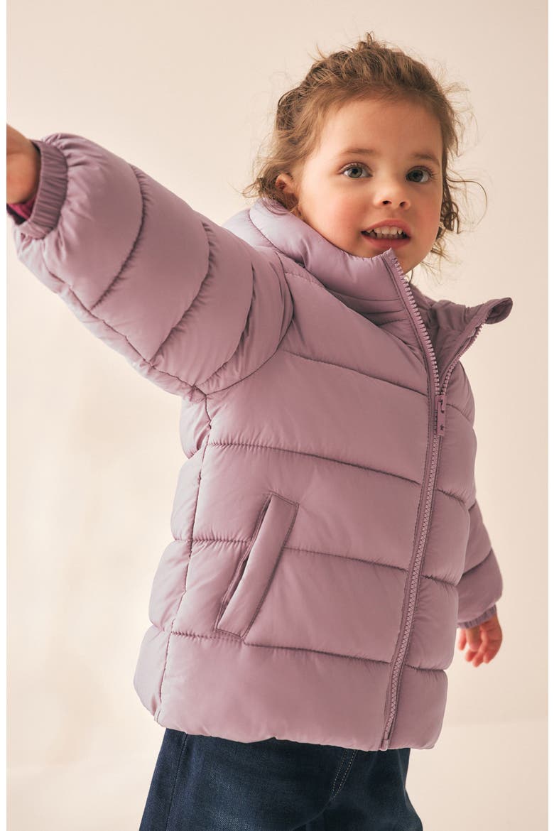 Kids' Channel Quilted Puffer Coat, Alternate, color, PINK