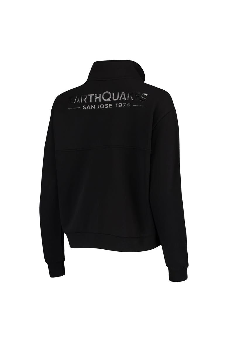 Women's The Wild Collective Black San Jose Earthquakes Quarter-Zip Jacket, Alternate, color, Black