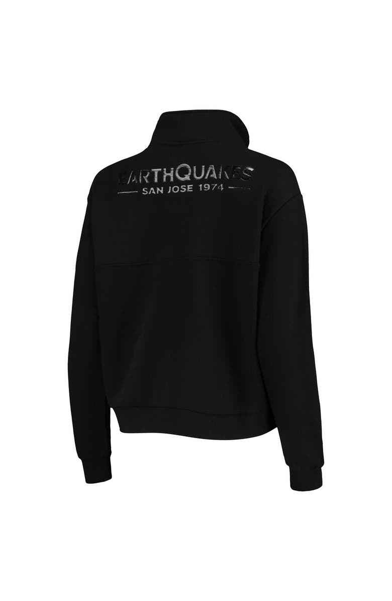 THE WILD COLLECTIVE Women's The Wild Collective Black San Jose Earthquakes Quarter-Zip Jacket, Alternate, color, 