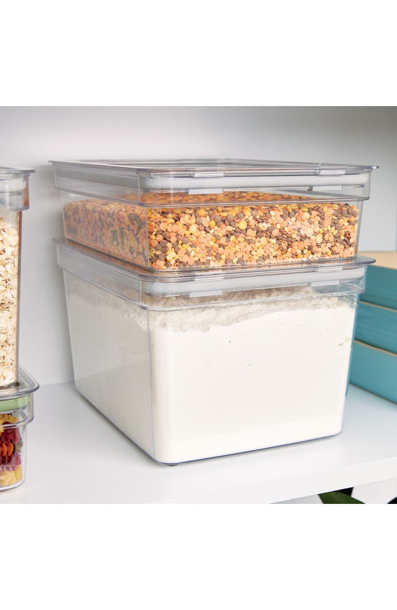 iDesign Large Food Storage Bin with Airtight Lid - Set of 4 - Clear, Alternate, color, 