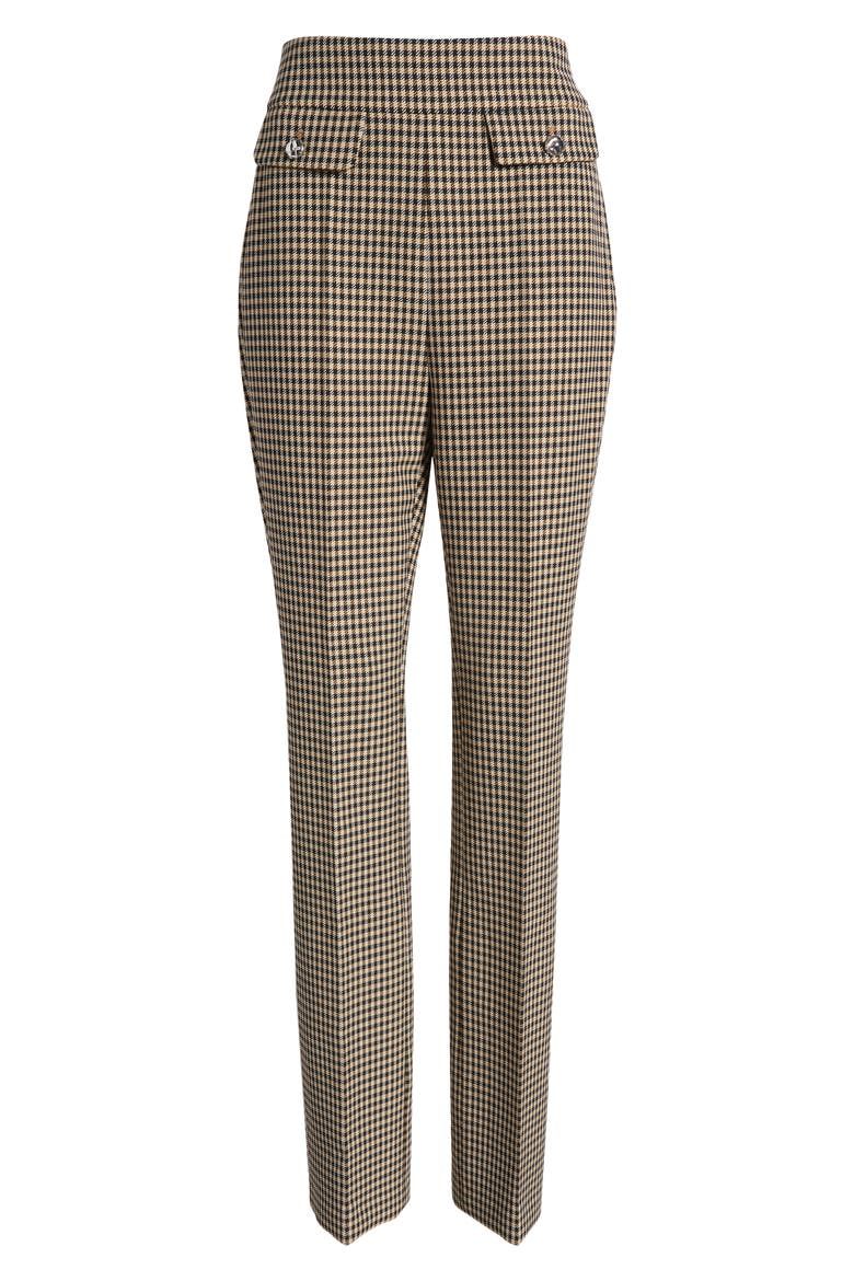 Tubeka Check Print Straight Leg Pants, Alternate, color, MED BGE