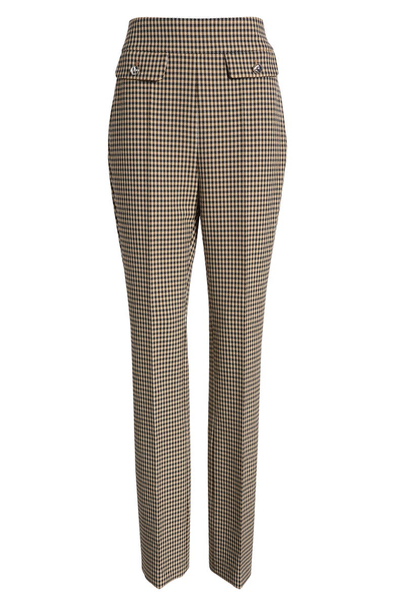 BOSS Tubeka Check Print Straight Leg Pants, Alternate, color, Med Bge