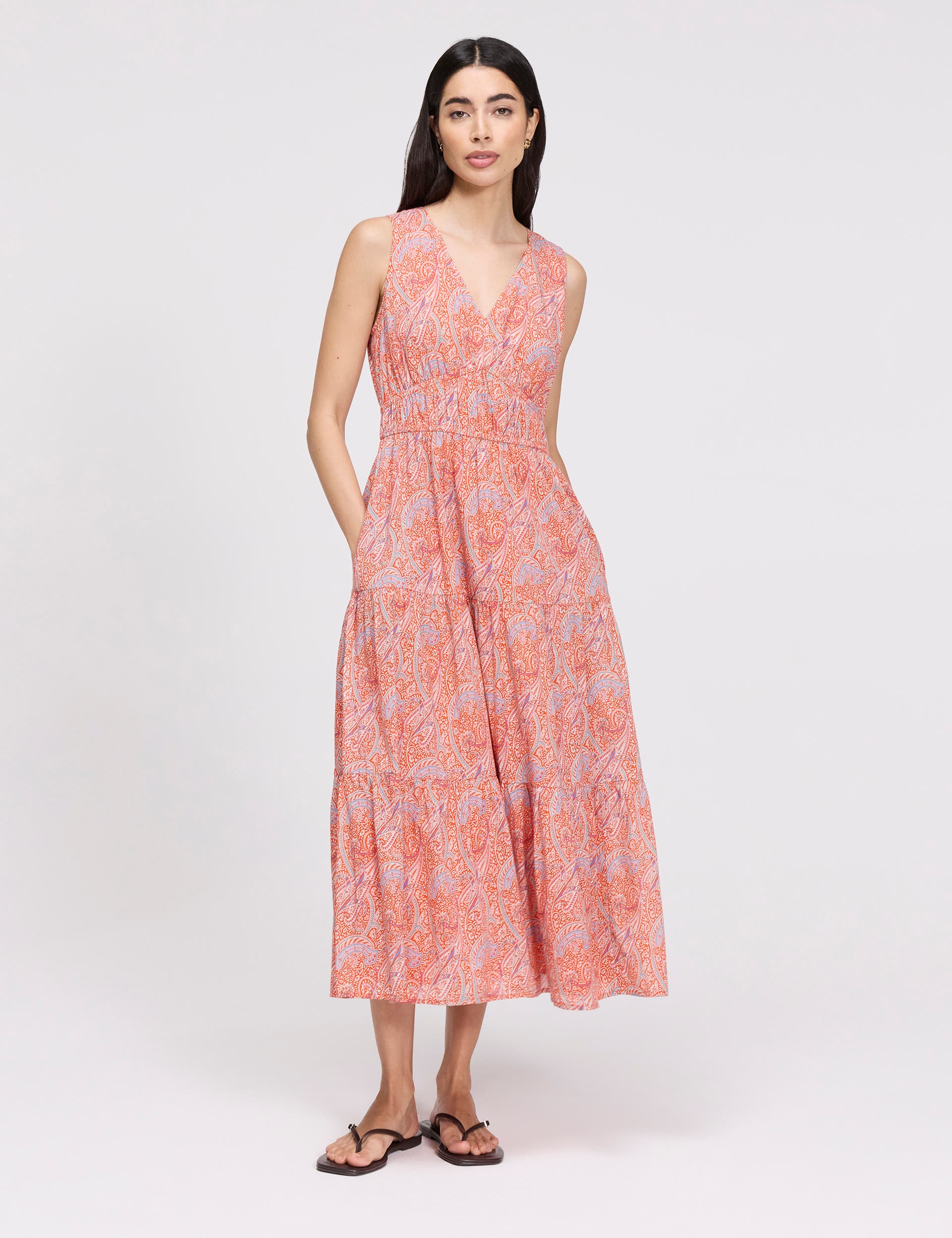 Orange Paisley