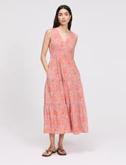 Finery London Shannon Cotton Tiered Midi Dress