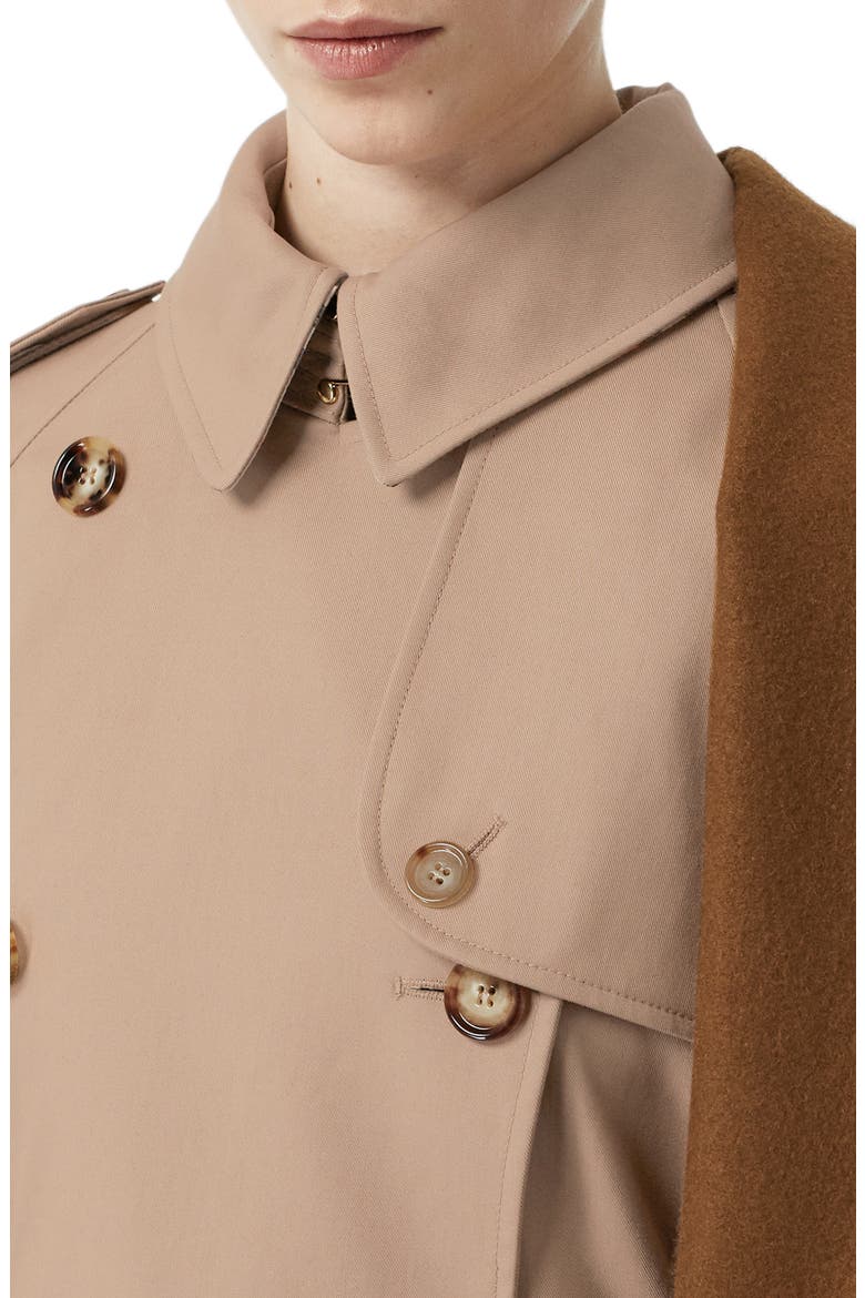 Trench Coat with Attached Cashmere Blanket, Alternate, color, CAMEL